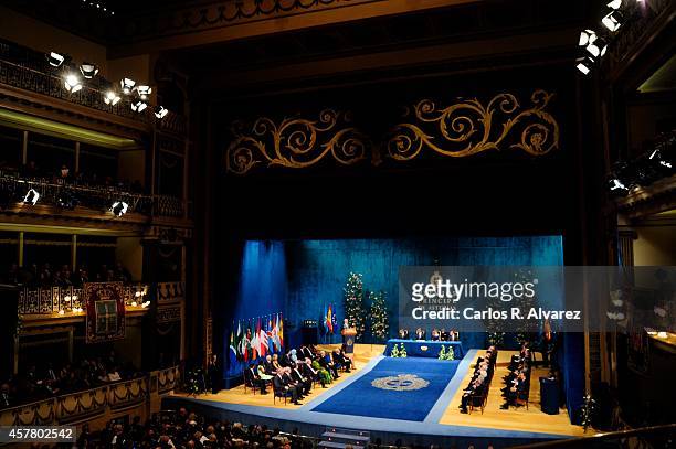 General view of the Principe de Asturias Awards 2014 ceremony at the Campoamor Theater on October 24, 2014 in Oviedo, Spain.