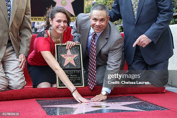 Jesse Belle Denver and Zachary Deutschendorf, John Denver's children attend the ceremony honoring their father, John Denver with a Star on The...