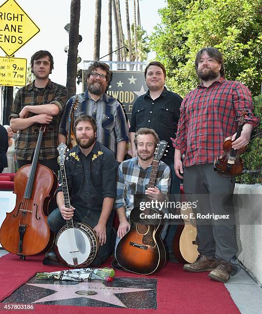 The recording group Trampled by Turtles attends the ceremony posthumosly honoring John Denver with the 2,531st star on the Hollywood Walk of Fame on...