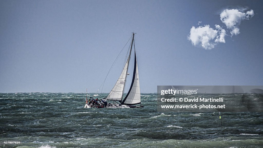 Boat in storm