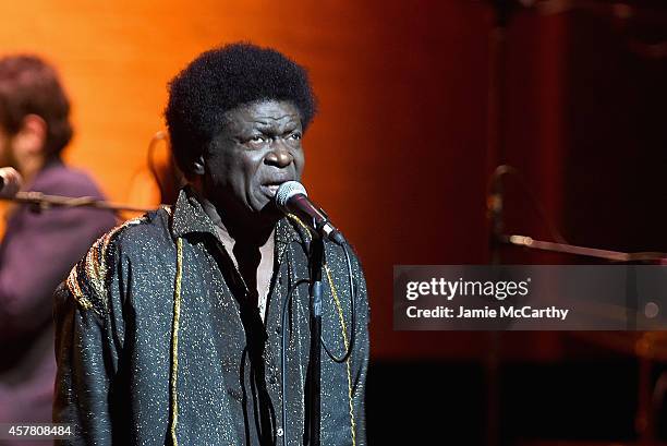 Charles Bradley performs at the 13th Annual A Great Night In Harlem Gala Benefiting The Jazz Musicians Emergency Fund at The Apollo Theater on...