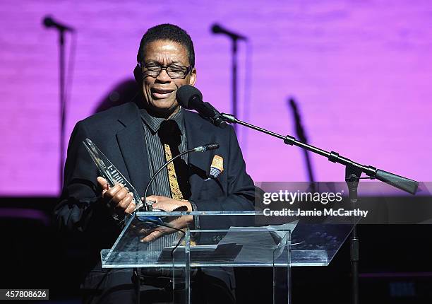 Herbie Hancock attends the 13th Annual A Great Night In Harlem Gala Benefiting The Jazz Musicians Emergency Fund at The Apollo Theater on October 24,...