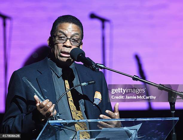 Herbie Hancock attends the 13th Annual A Great Night In Harlem Gala Benefiting The Jazz Musicians Emergency Fund at The Apollo Theater on October 24,...