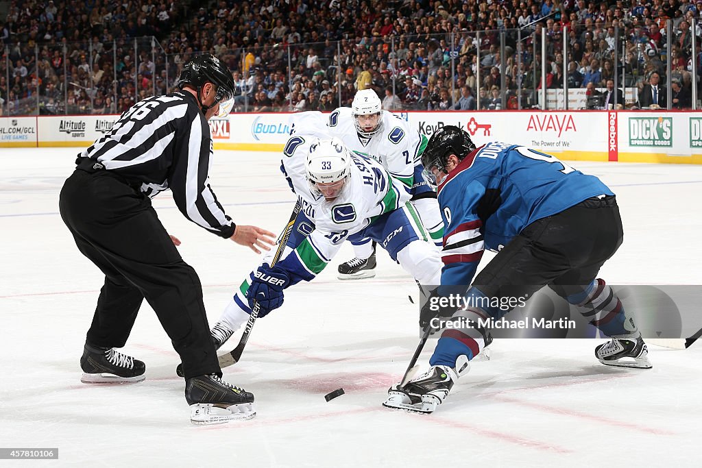 Vancouver Canucks v Colorado Avalanche