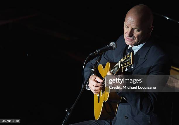 Musician Sting performs at the 2014 United Nations Day Concert at United Nations on October 24, 2014 in New York City.