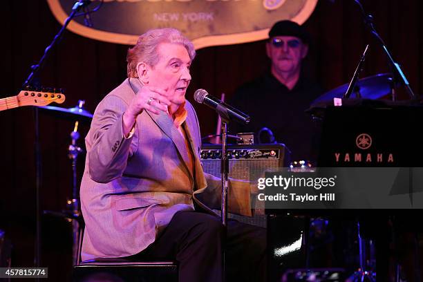 Pianist Jerry Lee Lewis performs at B.B. King Blues Club & Grill on October 24, 2014 in New York City.