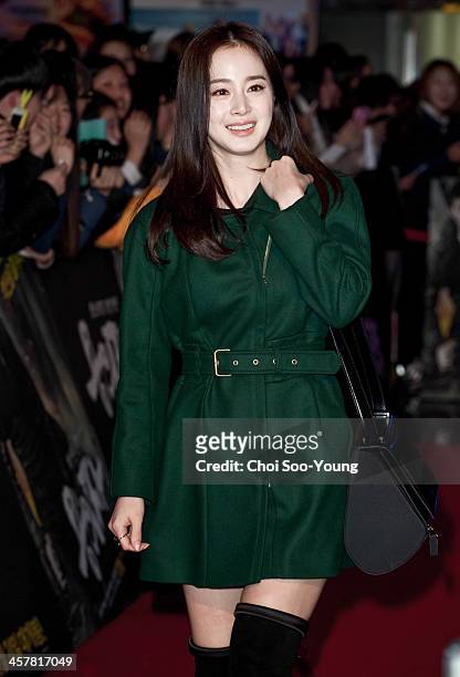 Kim Tae-Hee attends the 'The Suspect' VIP press screening at COEX Megabox on December 17, 2013 in Seoul, South Korea.