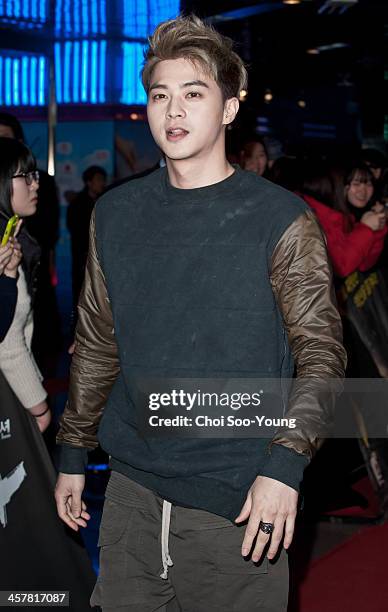 Kim Ji-Hoon attends the 'The Suspect' VIP press screening at COEX Megabox on December 17, 2013 in Seoul, South Korea.