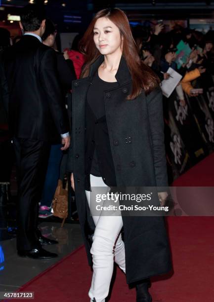 Jang Shin-Young attends the 'The Suspect' VIP press screening at COEX Megabox on December 17, 2013 in Seoul, South Korea.