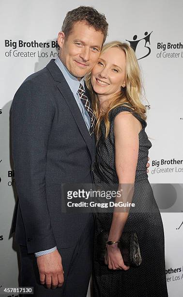 Actress Anne Heche and James Tupper arrive at the Big Brothers Big Sisters Big Bash at The Beverly Hilton Hotel on October 24, 2014 in Beverly Hills,...