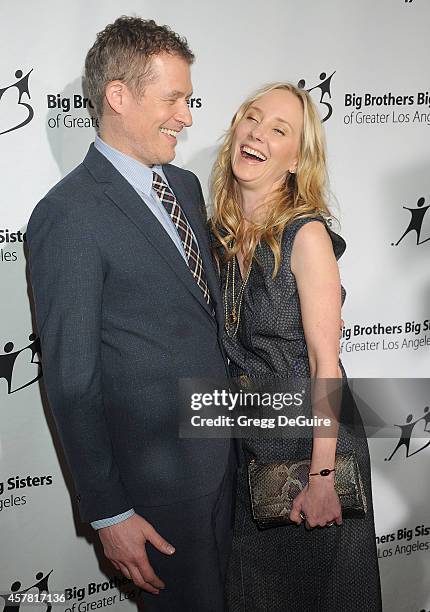 Actress Anne Heche and James Tupper arrive at the Big Brothers Big Sisters Big Bash at The Beverly Hilton Hotel on October 24, 2014 in Beverly Hills,...