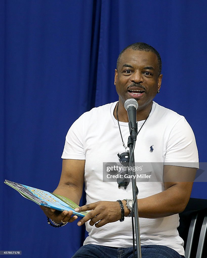 LeVar Burton Signs Copies Of His Book "The Rhino Who Swallowed A Storm"