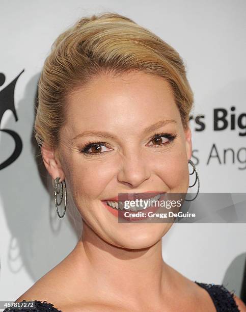 Actress Katherine Heigl arrives at the Big Brothers Big Sisters Big Bash at The Beverly Hilton Hotel on October 24, 2014 in Beverly Hills, California.
