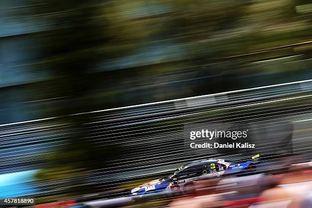 Jason Bright drives the Team BOC Holden during the top ten shootout for the Gold Coast 600, which is round 12 of the V8 Supercars Championship Series...