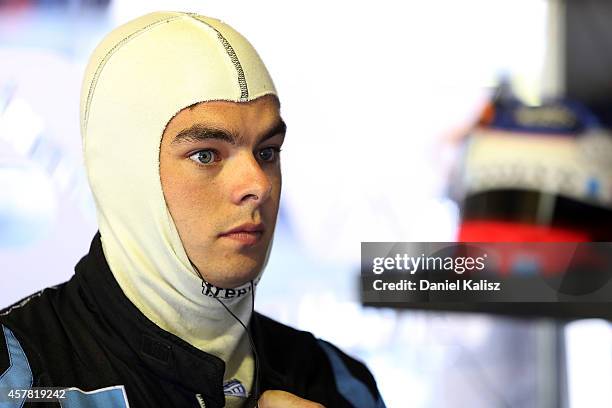 Scott McLaughlin driver of the Valvoline Racing GRM Volvo during the top ten shootout for the Gold Coast 600, which is round 12 of the V8 Supercars...