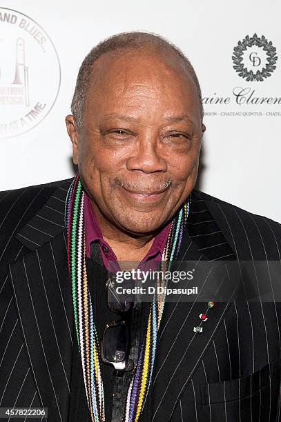 Quincy Jones attends The Jazz Foundation Of America's 13th Annual "A Great Night In Harlem" Gala Concert at The Apollo Theater on October 24, 2014 in...