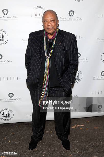 Quincy Jones attends The Jazz Foundation Of America's 13th Annual "A Great Night In Harlem" Gala Concert at The Apollo Theater on October 24, 2014 in...
