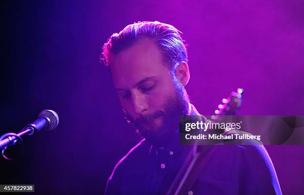 Musician Cameron Parkins of Superhumanoids performs at Hollywood Palladium on October 24, 2014 in Hollywood, California.