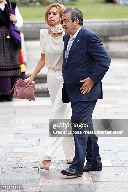 Francisco Alvarez Cascos and Maria Porto attend Prince of Asturias Awards 2014 on October 24, 2014 in Oviedo, Spain.