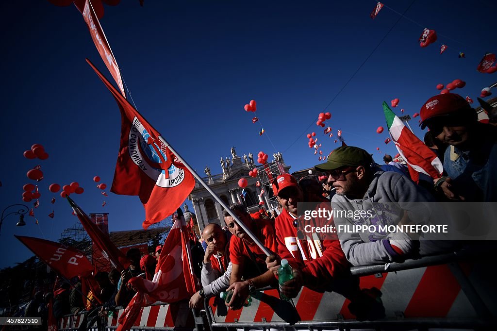 ITALY-POLITICS-UNION-DEMONSTRATION-EMPLOYMENT