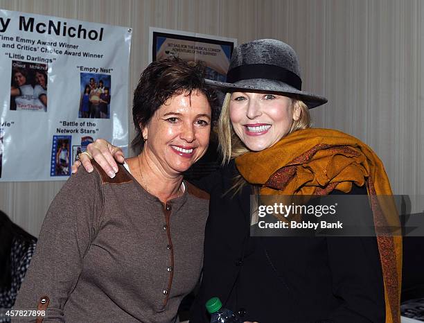 Kristy McNichol and Tatum O'Neal who starred in "Little Darlings" together reunite at Day 1 of the Chiller Theatre Expo at Sheraton Parsippany Hotel...