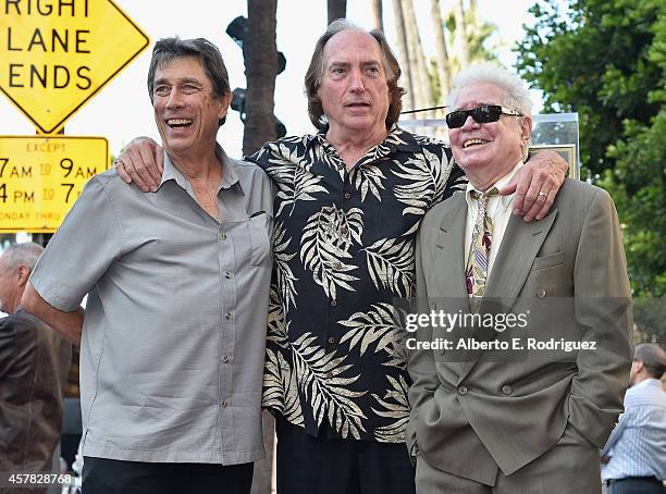 Songwriter John Martin Sommers, musician James Horn and musician Denny Brooks attend the ceremony posthumosly honoring John Denver with the 2,531st...