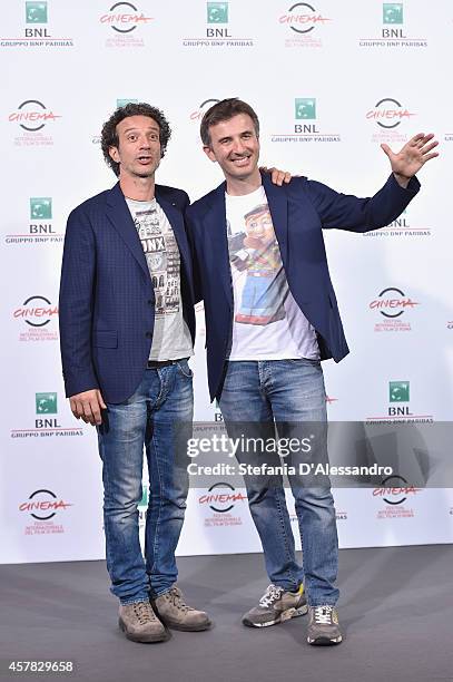 Salvatore Ficarra and Valentino Picone attend the 'Andiamo A Quel Paese' Photocall during the 9th Rome Film Festival on October 25, 2014 in Rome,...