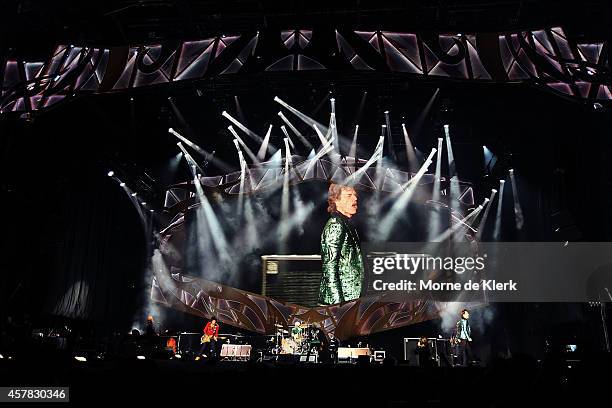 The Rolling Stones perform live at Adelaide Oval on October 25, 2014 in Adelaide, Australia.