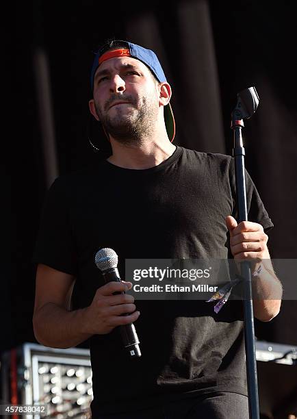 Recording artist Alex Frankel of Holy Ghost! performs during the Life is Beautiful festival on October 24, 2014 in Las Vegas, Nevada.