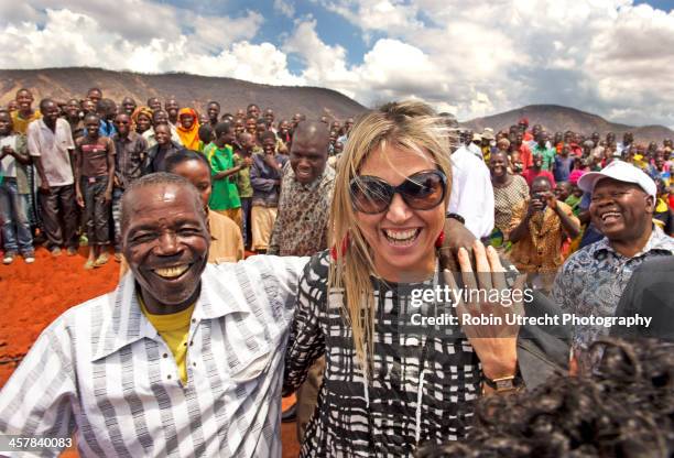 Queen Maxima of the Netherlands visits Gawaye Vineyard speaking with local farmers during her 5 day visit to Ethiopia and Tanzania in her role as...