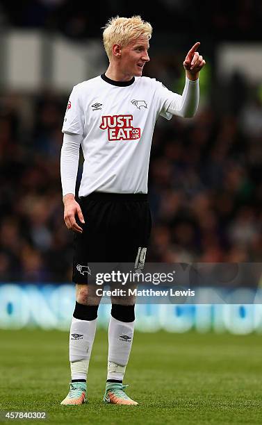 Will Hughes of Derby County in action during the Sky Bet Championship match between Derby County and Wigan Athletic at the iPro Stadium on October...