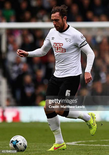 Richard Keogh of Derby County in action during the Sky Bet Championship match between Derby County and Wigan Athletic at the iPro Stadium on October...