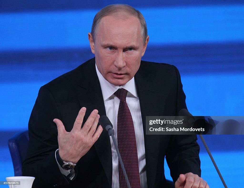 Russian President Vladimir Putin Holds Annual Press Conference