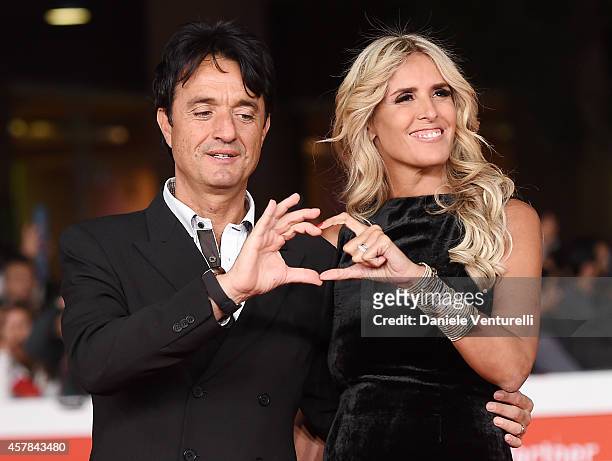 Tiziana Rocca and Giulio Base attend the Award Ceremony Red Carpet during the 9th Rome Film Festival on October 25, 2014 in Rome, Italy.