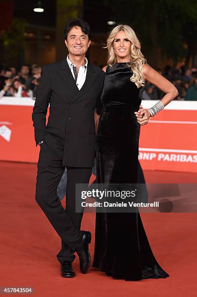 Tiziana Rocca and Giulio Base attend the Award Ceremony Red Carpet during the 9th Rome Film Festival on October 25, 2014 in Rome, Italy.