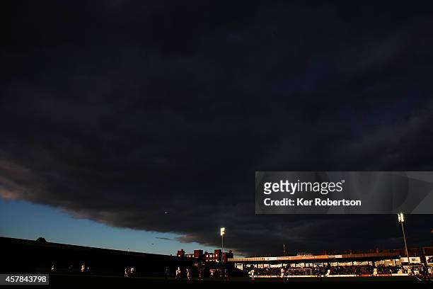 General view during the Sky Bet League Two match between AFC Wimbledon and Tranmere Rovers at The Cherry Red Records Stadium on October 25, 2014 in...