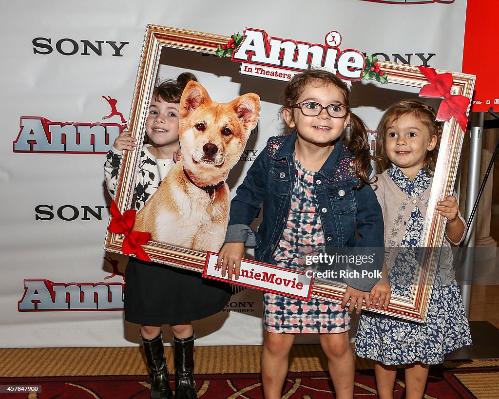 Max Greenfield And Daughter Host Screening Of ANNIE For Friends And Family