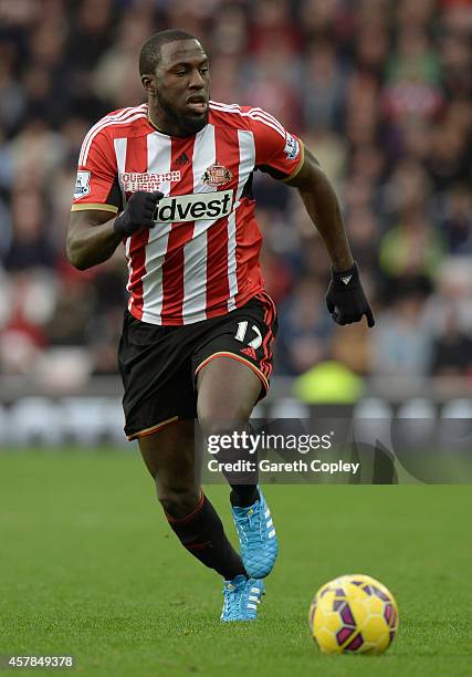 Jozy Altidore of Sunderland during the Barclays Premier League match between Sunderland and Arsenal at the Stadium of Light on October 25, 2014 in...