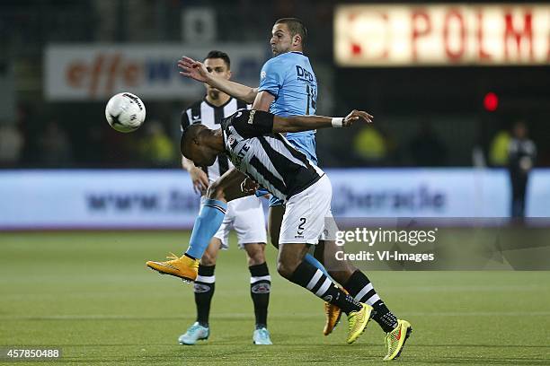 , Milano Koenders of Heracles Almelo, Ben Sahar of Willem II during the Dutch Eredivisie match between Heracles Almelo and Willem II at Polman...