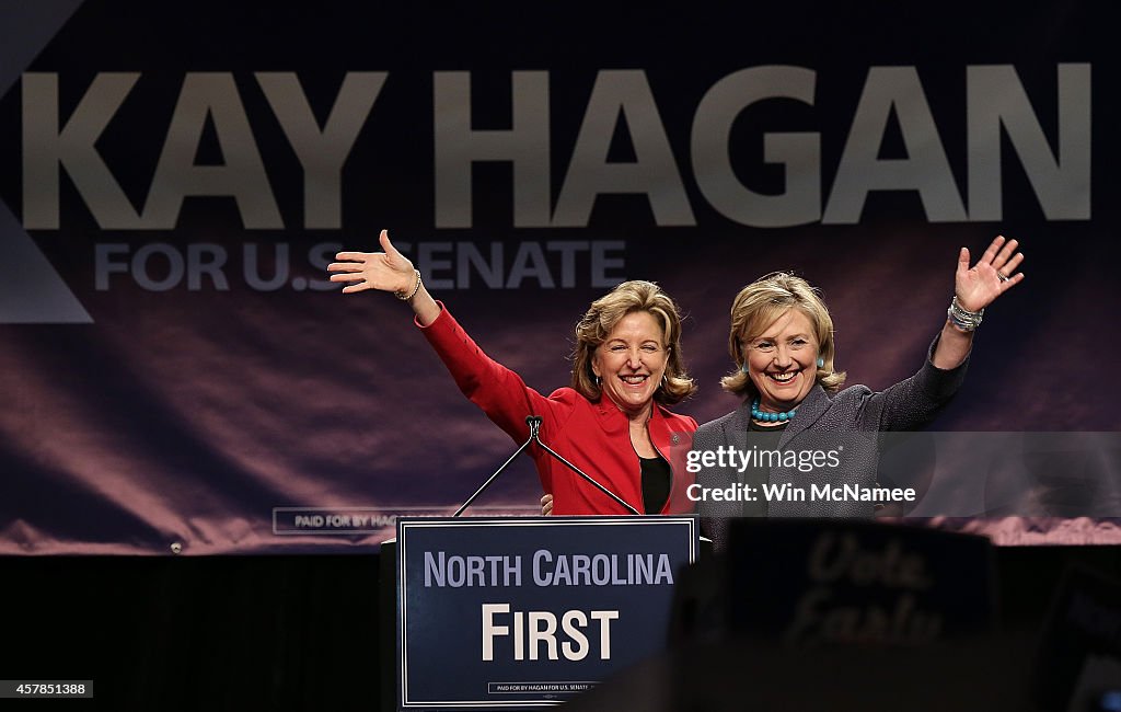 Hillary Clinton Campaigns With Kay Hagan In Charlotte