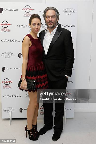 Andrea Di Stefano and his wife attend the Closing Dinner Party during the 9th Rome Film Festival on October 25, 2014 in Rome, Italy.