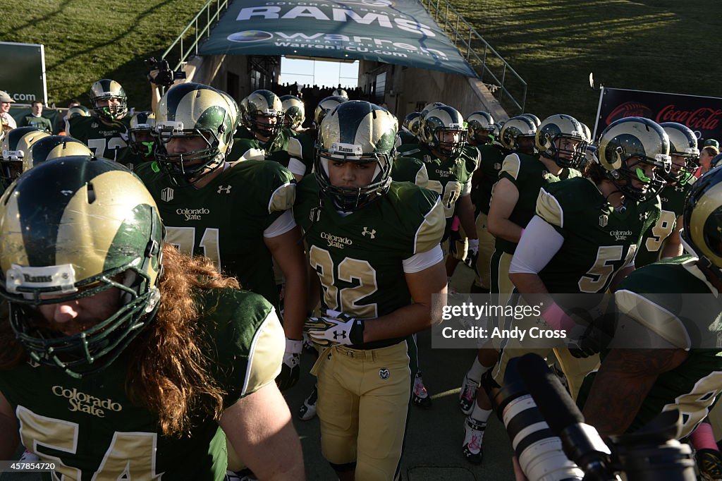 Colorado State Rams against the Wyoming Cowboys