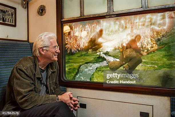 In this handout image provided by Universal Orlando Resort, award-winning actor Richard Gere visited the all-new The Wizarding World of Harry Potter...