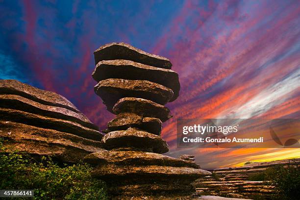 the screw in natural park of torcal de antequera. - paraje natural torcal de antequera stock pictures, royalty-free photos & images