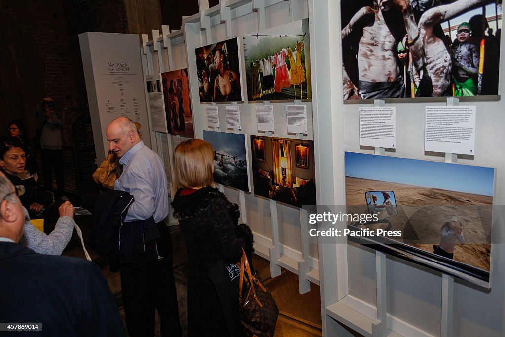 The visitors during the press preview of the exhibition "...