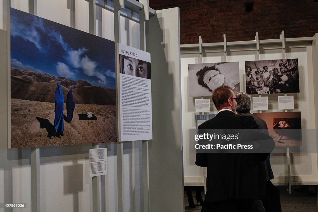 The visitors during the press preview of the exhibition "...