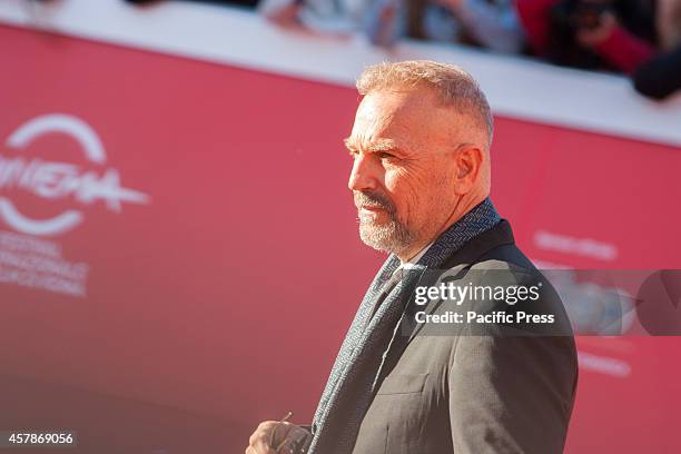 Kevin Costner on the Red Carpet for the presentation of the film "Black and White" during 9th Rome Film Festival 2014.