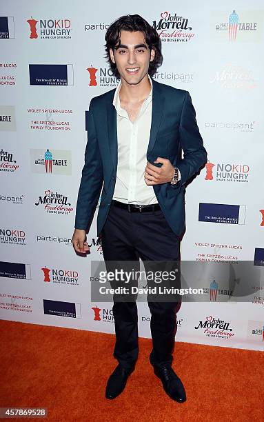 Actor Blake Michael attends the Share Our Strength's No Kid Hungry Campaign fundraising dinner at Ron Burkle's Green Acres Estate on October 25, 2014...