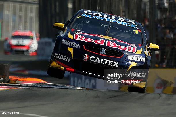 Jamie Whincup drives the Bull Racing Australia Holden in race 32 during the Gold Coast 600, which is round 12 of the V8 Supercars Championship Series...