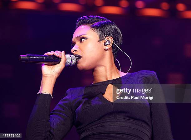 Grammy and Academy Award winner Jennifer Hudson performs at the 18th Annual HRC National Dinner at The Walter E. Washington Convention Center on...